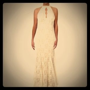 Lace evening dress